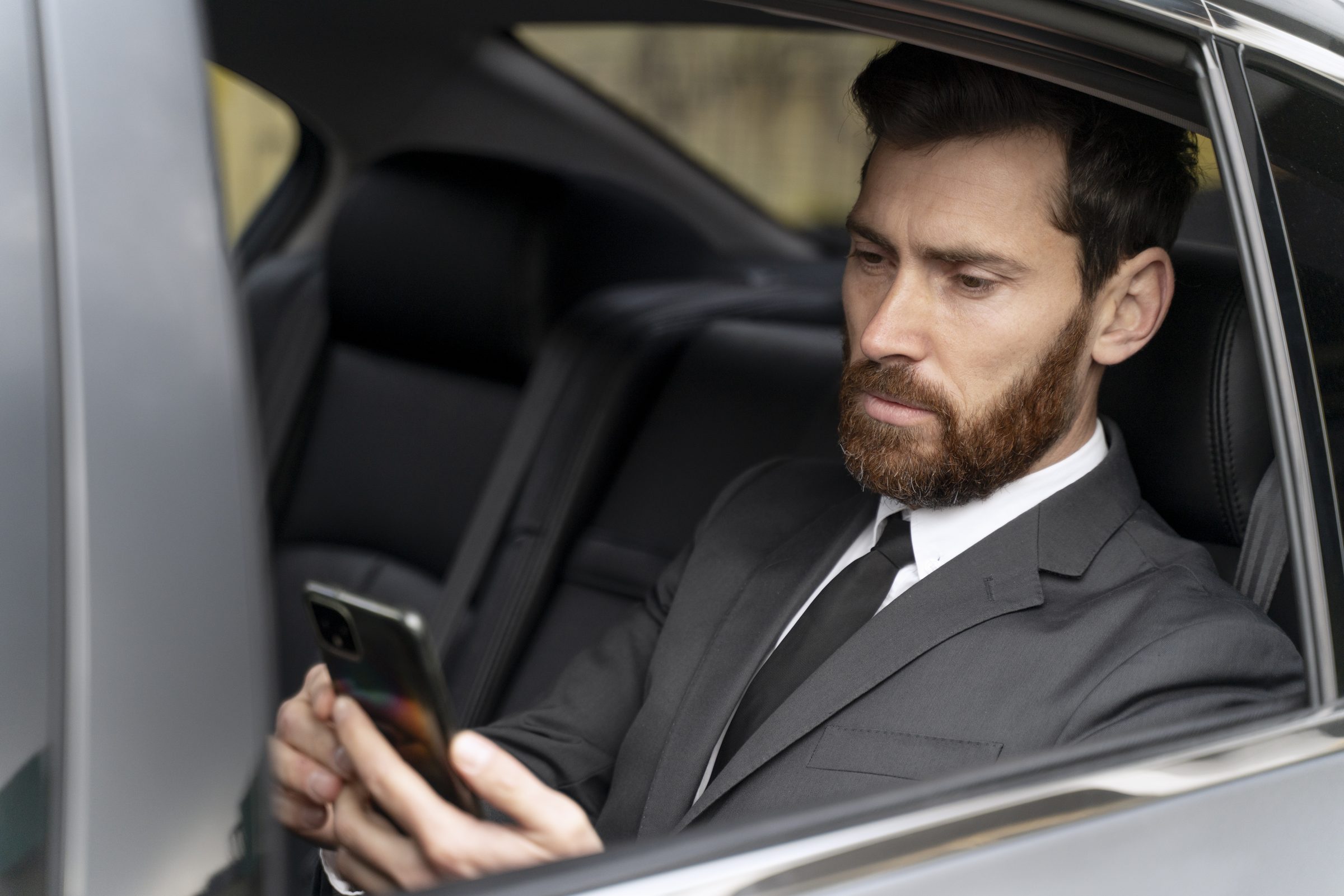 Business passenger phone back seat