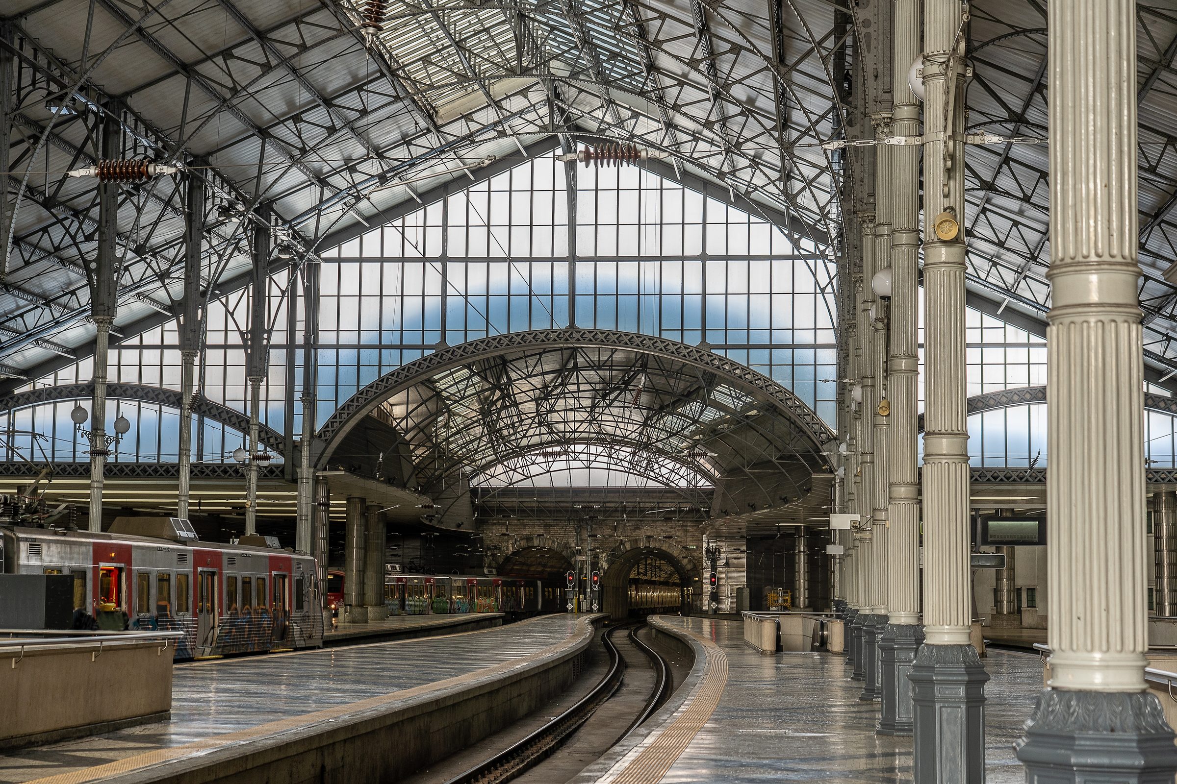 Railway station concourse